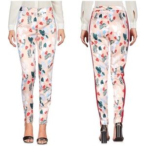 RELISH Casual Pantalone Italian slim fit floral pants trousers IT40 US6
